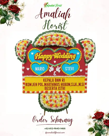 Papan Bunga Pernikahan Getasblawong